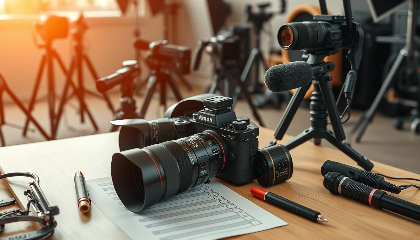 Equipamentos filmagem set: checklist essencial para seu set